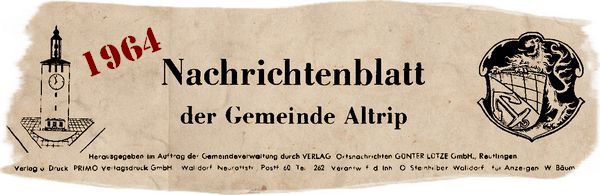 Nachrichtenblatt Altrip 1964